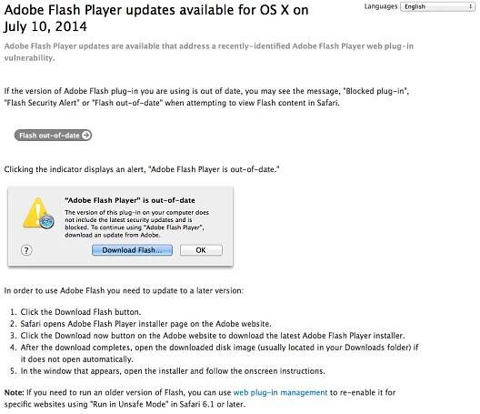 Apple nutí uživatele přejít na nejnovější verze Flash Player