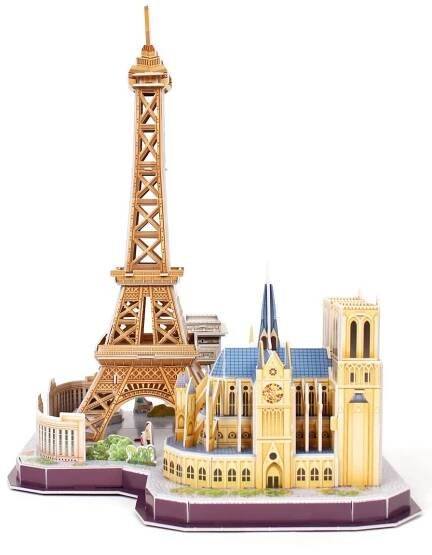 CUBICFUN 3D puzzle CityLine panorama: Paříž 114 dílků | Puzzle-puzzle.cz