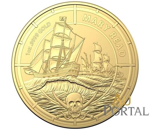 Zlatá mince 1oz Mary Read 2022 (Pirate Queens) - (3.)