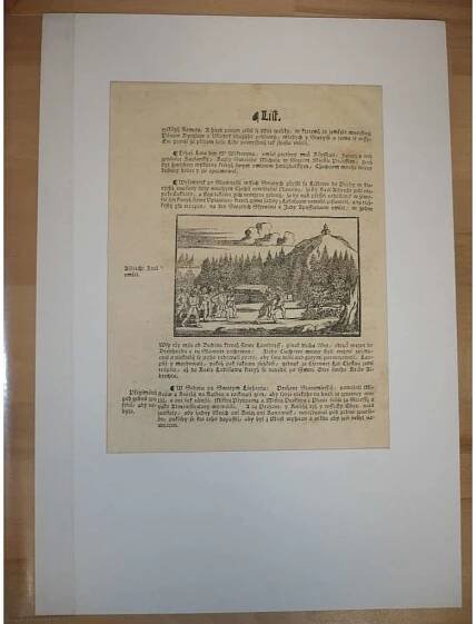 Václav Hájek z Libočan -Kronika česká, faksimile z r. 1819, list č. 413 [dřevořez, jeden list, stará grafika]