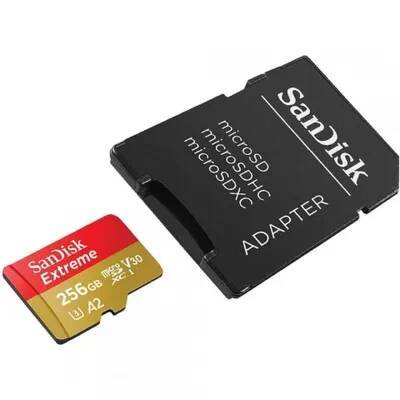 Obrázek produktu pro SanDisk Extreme PLUS/micro SDXC/256GB/UHS-I U3 / Class 10/+ Adaptér