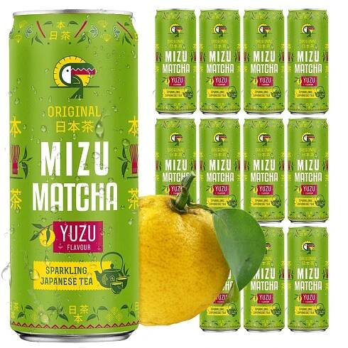 Sada nápojů Yerba Mate Mizu Matcha Yuzu 12 x 330 ml