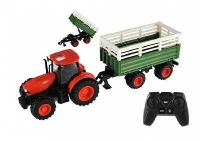 Traktor Zetor RC s vlekem 42cm 2,4GHz dobíjecí pack + baterie se zvukem