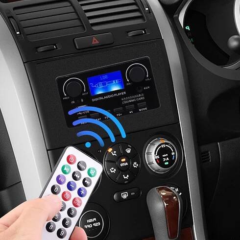 DC 12V Bluetooth 5.0 MP3 modul WMA WAV APE FLAC Audio přehrávač DAC Podpora LCD Texty Displej Nahrávání hovorů Auto FM Rádio USB TF AUX