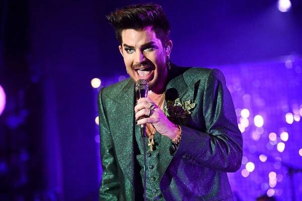 Adam Lambert performs onstage during his 'Velvet' tour at El Rey Theatre on December 21, 2019 in Los Angeles, California