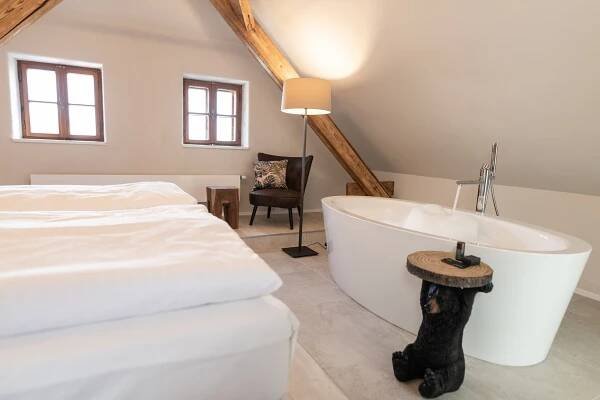Postel nebo postele na pokoji v ubytování Hotel Clemar