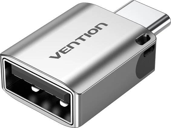 Vention USB-C (M) to USB 3.0 (F) OTG Adapter Gray Aluminum Alloy Type