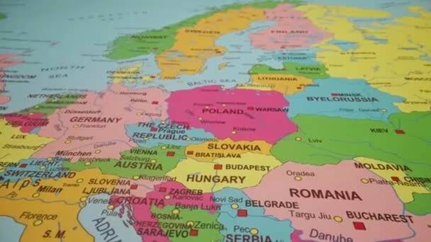 Země Evropské unie a Ukrajina, Rusko a Bělorusko. — Stock záběr
