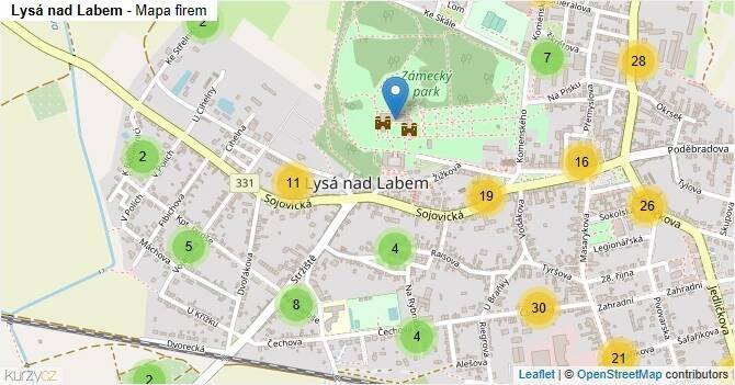 Lysá nad Labem - mapa firem