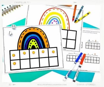 Free math center for helping students learn all the ways to make ten. Includes rainbow ten frame and activity.