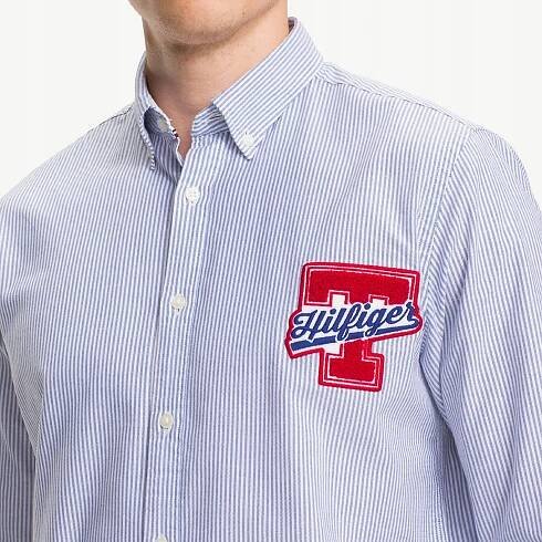 TOMMY HILFIGER BAVLNĚNÁ KOŠILE S PRUHY A LOGEM (XL) Další funkce žádný