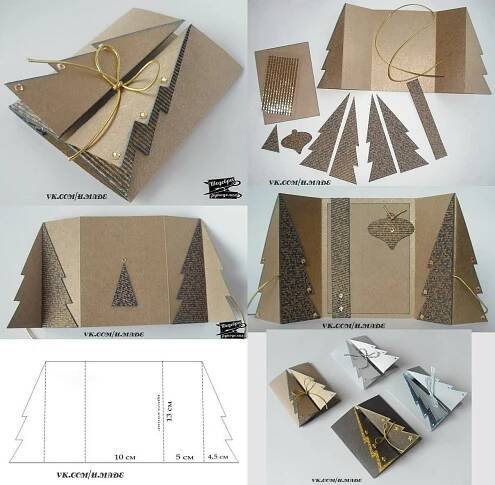 kartka, choinka | Homemade christmas cards, Diy christmas cards, Christmas tree cards