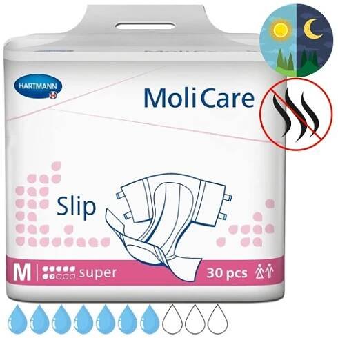 Plenkové Kalhotky pro dospělé seniory Noc pro MoliCare Premium Slip Super M