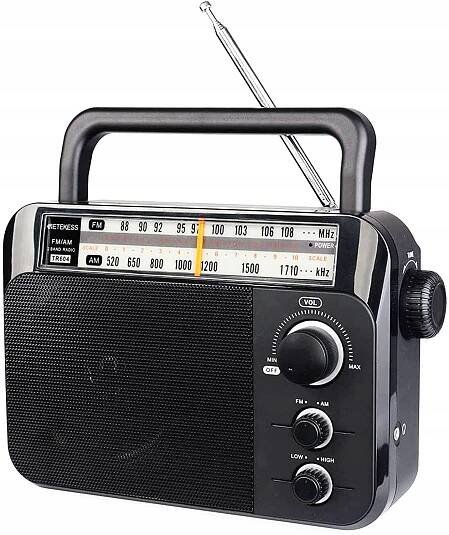 Retekess TR604 FM AM rádio Přenosné rádio (černé)
