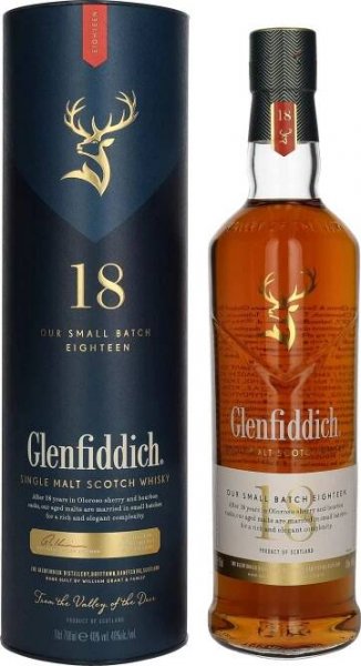 Glenfiddich 18 Years Old OUR SMALL BATCH 18 40% obj. 0,7l v dárkovém balení