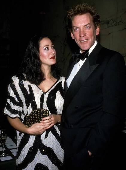Donald Sutherland and wife Francine Racette circa 1983 in New York City.