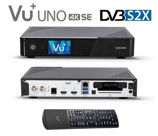 Vu+ UNO 4K SE (1x dual DVB-S2X FBC) + Konfigurace linuxového přijímače ZDARMA! - TVdigitalne.cz