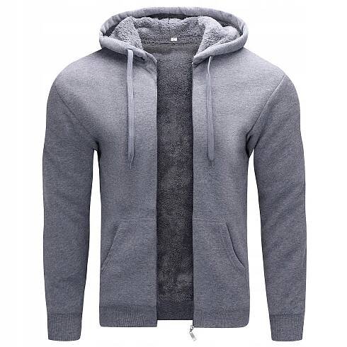 R2305 vel 4XL ZATEPLENÁ MIKINA S KAPUCÍ KOŽEŠINA