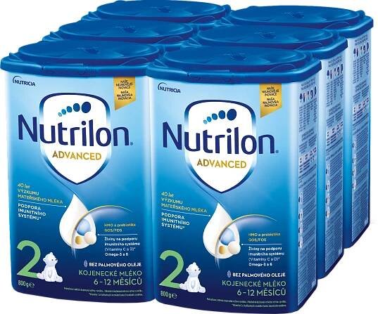 Nutrilon 2 Advanced následná mliečna dojčenská výživa v prášku 6 x 800 g