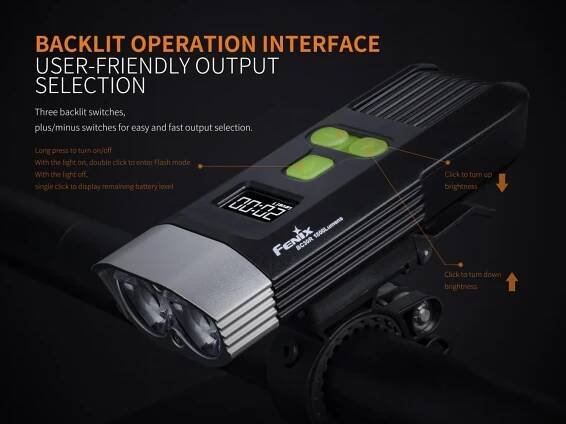 Světlo Fenix BC30R V2.0 - přední, 1800 lm, integrovaný akumulátor 5200 mAh, černá - hodnocení produktu | Bike-Eshop.CZ