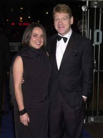 Kenneth Branagh and Lindsay Brunnock at the London Film Festival in 2001