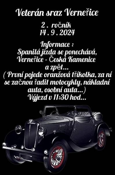 Ve Verneřicích se uskuteční druhý ročník Veterán srazu