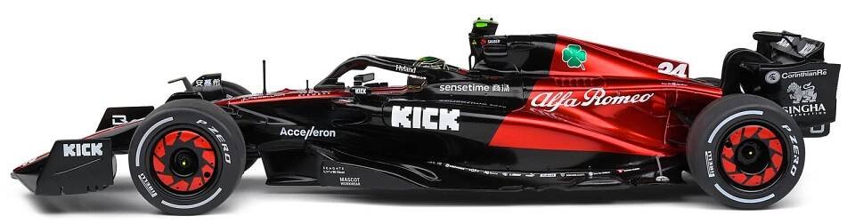 Alfa Romeo F1 C43 Team Stake #24 G.Zhou Spanish GP 2023 1:18 Solido