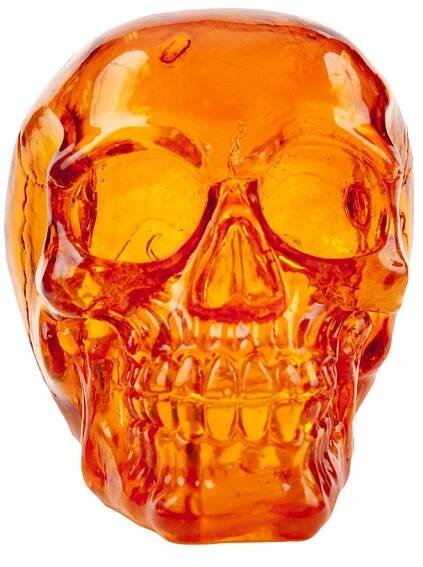 PENN PLAX Křišťálová lebka oranžová 7x4,6x5cm dekorace