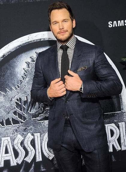 Chris Pratt at an event for Jurský svět (2015)