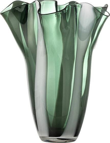 Zelená skleněná ručně vyrobená váza (výška 32 cm) Lettice – Bloomingville