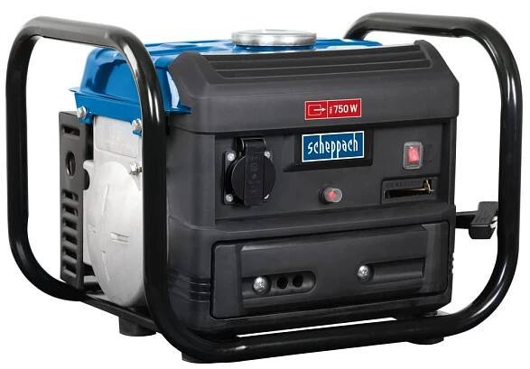 Jednofázový přenosný generátor Scheppach 700 W benzín