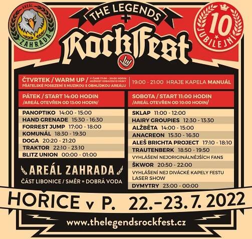 10. ROČNÍK THE LEGENDS ROCKFEST