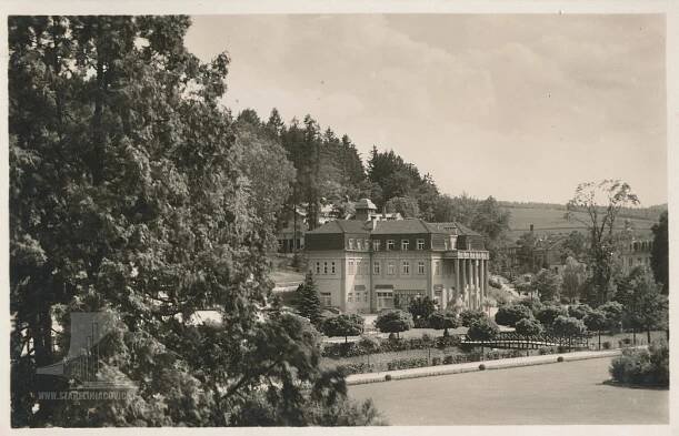 Inhalatorium, poštou 1935 - inhalatorium Luhačovice