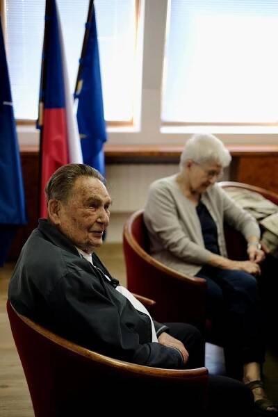 Válečný veterán Jiří Kafka před odletem