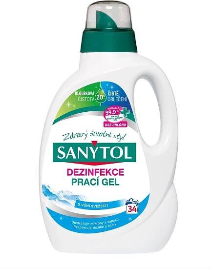 SANYTOL dezinfekční prací gel Grand Air 34 dávek 1,7 l + vzorek zdarma