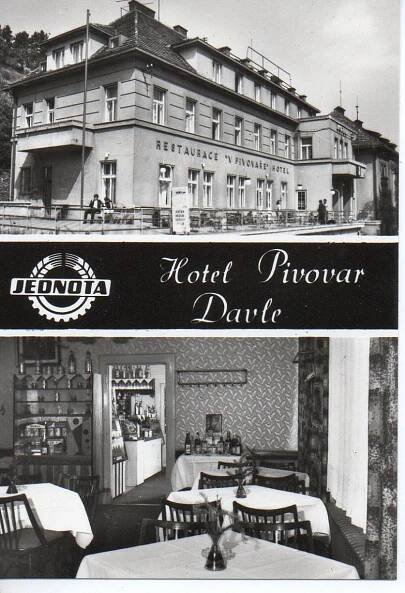 Davle - Hotel Pivovar - hotelový průkaz - č. 359