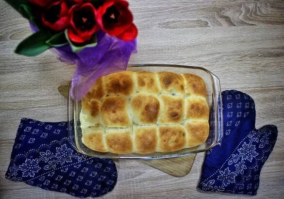 Kynuté buchty s tvarohem a mákem