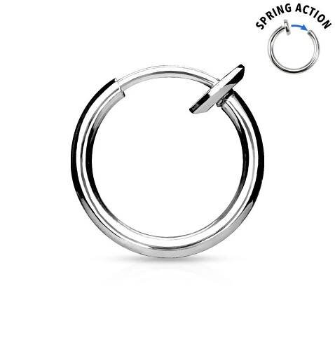 Falešný piercing kroužek (stříbrný)