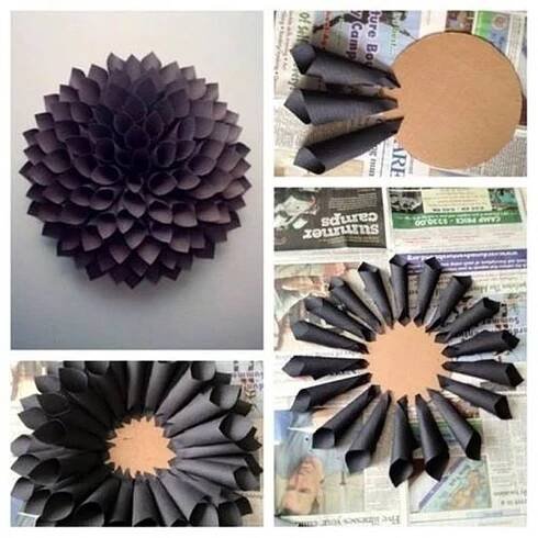 DIY Easy Paper Dahlia Wreath