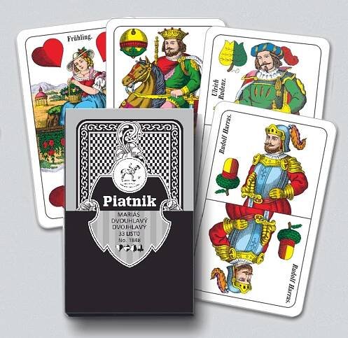 Piatnik Mariáš dvouhlavý v plastové krabičce