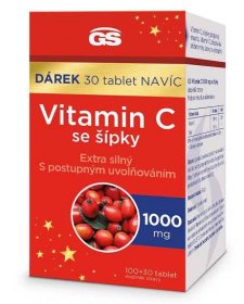 GS Vitamin C1000 se šípky 100+30 tablet dárkové balení
