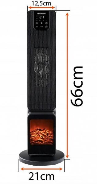 SLOUPOVÝ ELEKTRICKÝ OHŘÍVAČ 2500 W, KERAMICKÝ TERMOVENTILÁTOR Kód výrobce PM-GKL-3500DLK / PM1251