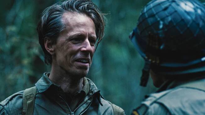 Fredrik Wagner and Robert Knepper as elite WWII soldiers in the film Warhunt