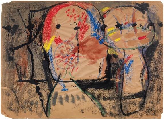 Thumbnail - Helen Frankenthaler, Madridscape, 1958. Charcoal, crayon, watercolor, and ink on paper, 25 ¼ × 34 ½ inches (64.1 × 87.6 cm) © 2018 Helen Frankenthaler Foundation, Inc./Artists Rights Society (ARS), New York