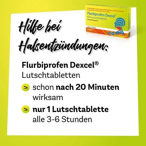 FLURBIPROFEN Dexcel 8,75 mg bei Halsschmerzen Lutschtabletten