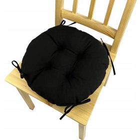 Polštář na židli stolička 35cm ČERNÝ KOLO
