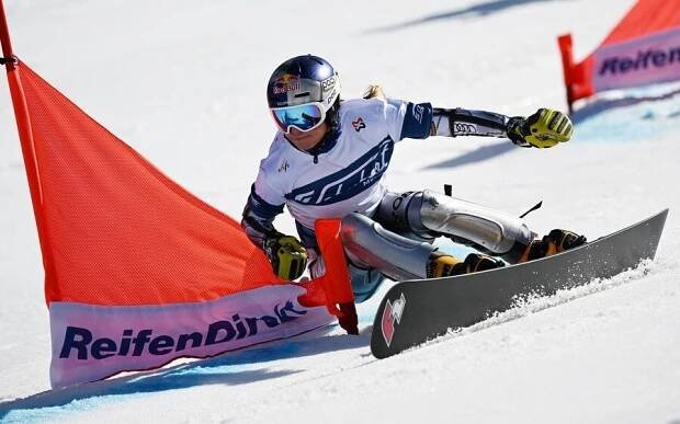 Snowboarding, Ester Ledecká při paralelním slalomu v německém Berchtesgadenu
