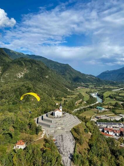 Paragliding above Kobarid