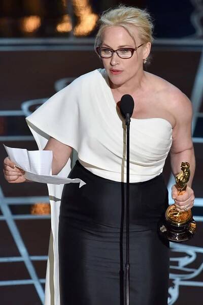 Patricia Arquette accepts Best Supporting Actress for 'Boyhood' during the 87th annual Academy Awards at the Dolby Theatre in Hollywood, Calif., on Feb. 22, 2015