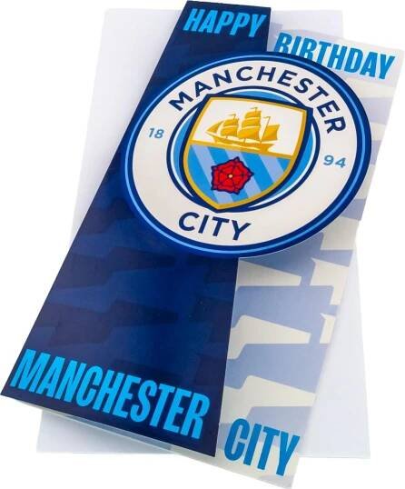 Manchester City FC - Crest - Narozeninové přání - karton TA11750 (jedna velikost)